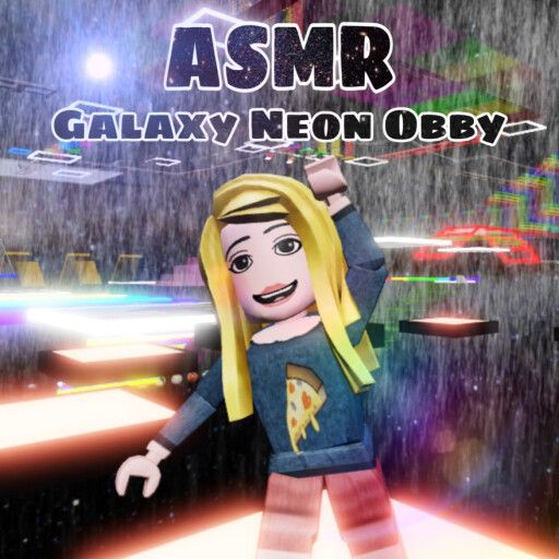 [ASMR] 🌌 Galaxy Neon Obby 🌧️ (WITH RAIN!!!) cover