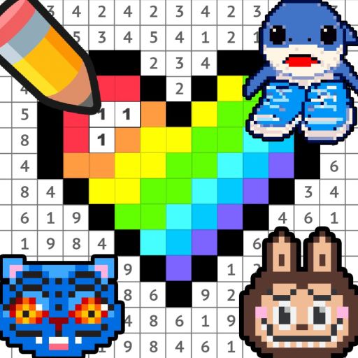 Color by Number ❤️ best pixel art cover