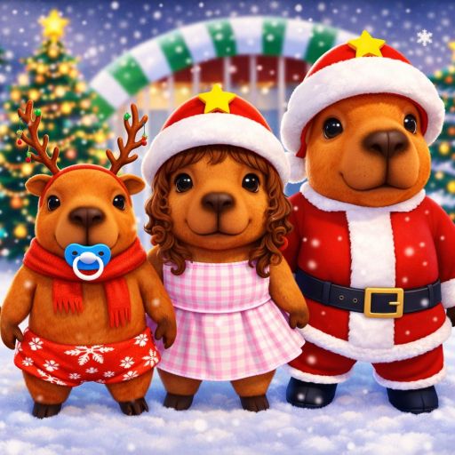 🎅CHRISTMAS CAPYBARA FAMILY PRISON RUN ESCAPE Obby cover