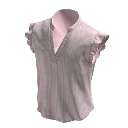 Ruffled V-Neck - Light Pink cover